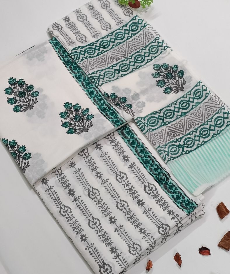 jaipuri-cotton-dress-material-white-base-green-flowers