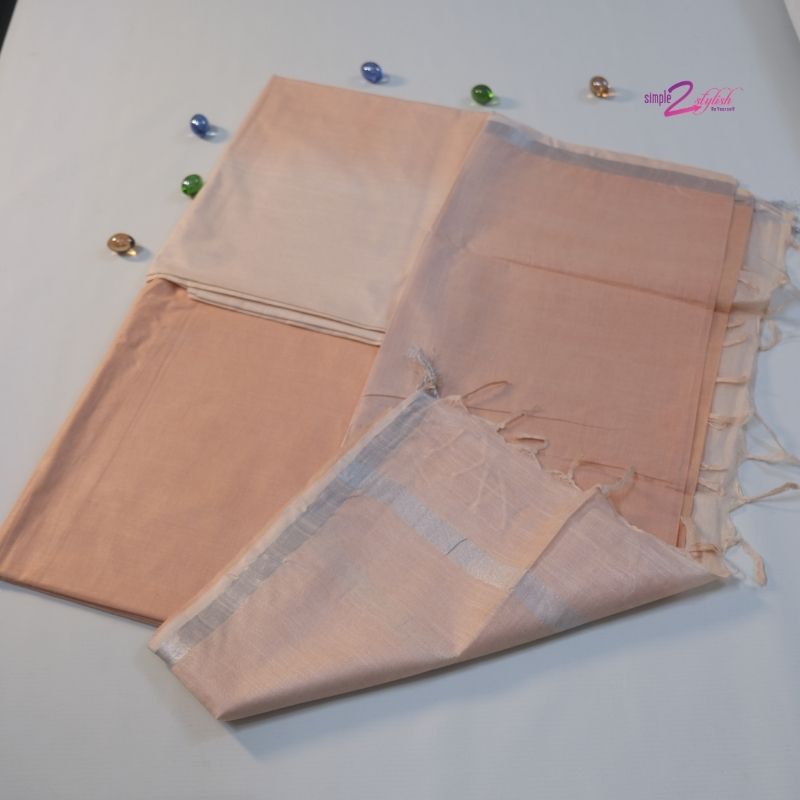 peach-unstitched-handloom-cotton-dress-material-with-cotton-dupatta